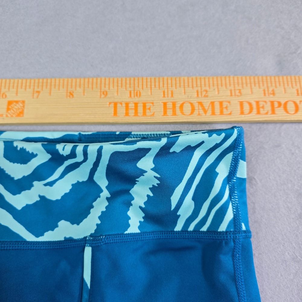 Nike Dri-FIT Leggings Girls XL Blue Teal Zebra‎ Stripe Tight Fit Dance Gym Track - Picture 7 of 9